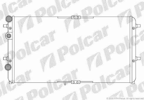 Polcar 671608-1 - Радиатор, охлаждане на двигателя vvparts.bg