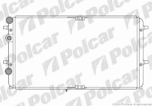 Polcar 6716082X - Радиатор, охлаждане на двигателя vvparts.bg