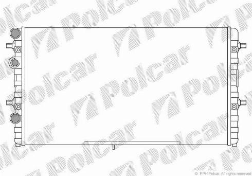 Polcar 671608-2 - Радиатор, охлаждане на двигателя vvparts.bg