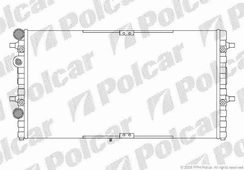 Polcar 671608A1 - Радиатор, охлаждане на двигателя vvparts.bg