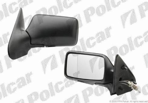 Polcar 6713511E - Стъкло на огледало, външно огледало vvparts.bg