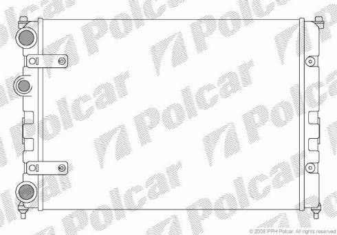 Polcar 671308-1 - Радиатор, охлаждане на двигателя vvparts.bg