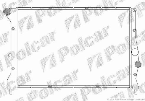 Polcar 1404082X - Радиатор, охлаждане на двигателя vvparts.bg