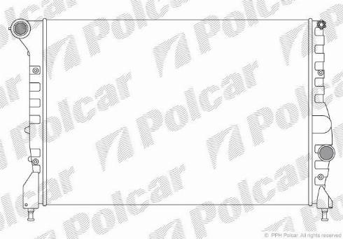 Polcar 140408A2 - Радиатор, охлаждане на двигателя vvparts.bg