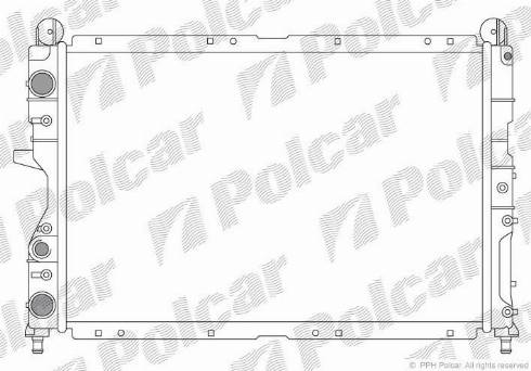 Polcar 1405084X - Радиатор, охлаждане на двигателя vvparts.bg