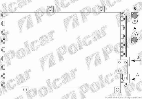 Polcar 1405K82X - Кондензатор, климатизация vvparts.bg