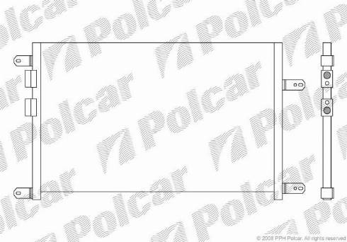 Polcar 1408K81X - Кондензатор, климатизация vvparts.bg