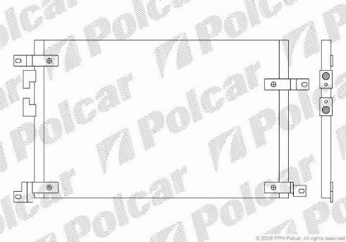 Polcar 1408K8C1 - Кондензатор, климатизация vvparts.bg