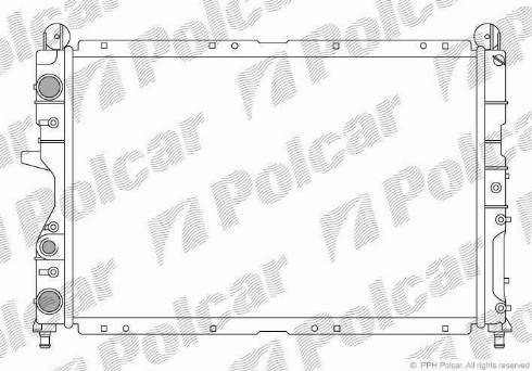 Polcar 1402086X - Радиатор, охлаждане на двигателя vvparts.bg