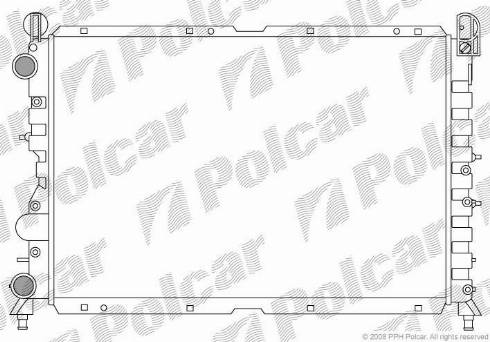 Polcar 1402083X - Радиатор, охлаждане на двигателя vvparts.bg