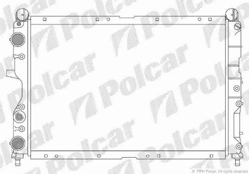 Polcar 140208-2 - Радиатор, охлаждане на двигателя vvparts.bg
