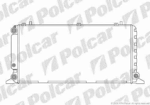 Polcar 1308083X - Радиатор, охлаждане на двигателя vvparts.bg