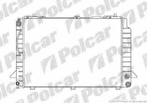 Polcar 130808A4 - Радиатор, охлаждане на двигателя vvparts.bg