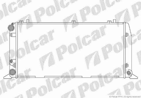 Polcar 130808A3 - Радиатор, охлаждане на двигателя vvparts.bg