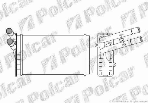 Polcar 1307N81X - Топлообменник, отопление на вътрешното пространство vvparts.bg