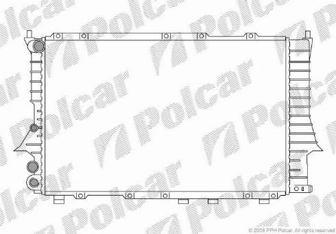 Polcar 131608-1 - Радиатор, охлаждане на двигателя vvparts.bg