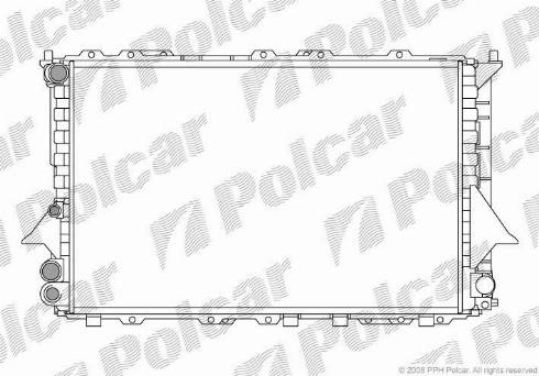 Polcar 131608A1 - Радиатор, охлаждане на двигателя vvparts.bg