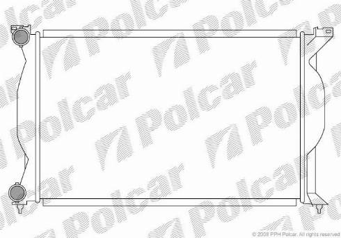 Polcar 1334081X - Радиатор, охлаждане на двигателя vvparts.bg