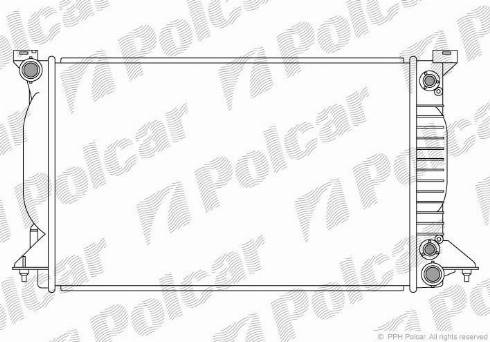 Polcar 133508-2 - Радиатор, охлаждане на двигателя vvparts.bg