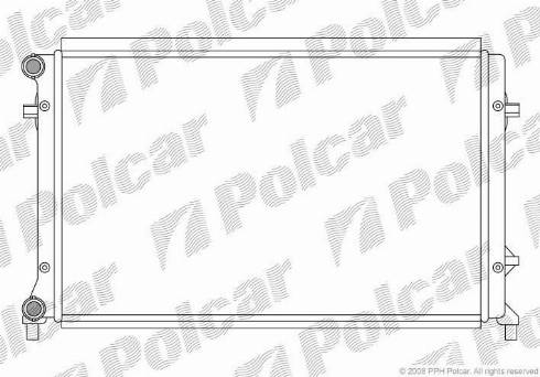 Polcar 133108-3 - Радиатор, охлаждане на двигателя vvparts.bg