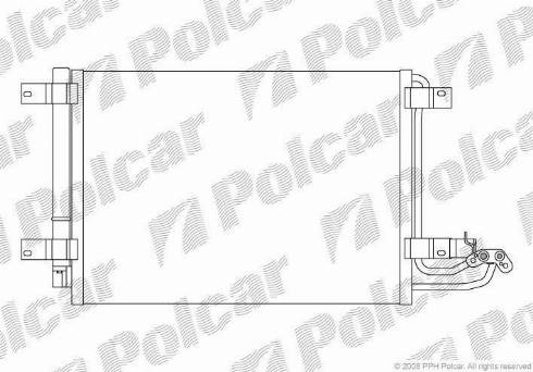 Polcar 1331K8C1 - Кондензатор, климатизация vvparts.bg