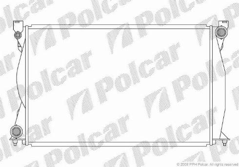 Polcar 133808-6 - Радиатор, охлаждане на двигателя vvparts.bg