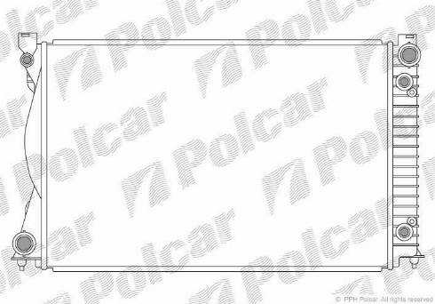 Polcar 133808-7 - Радиатор, охлаждане на двигателя vvparts.bg