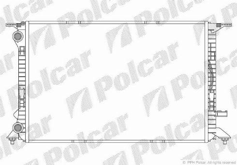 Polcar 1337084X - Радиатор, охлаждане на двигателя vvparts.bg