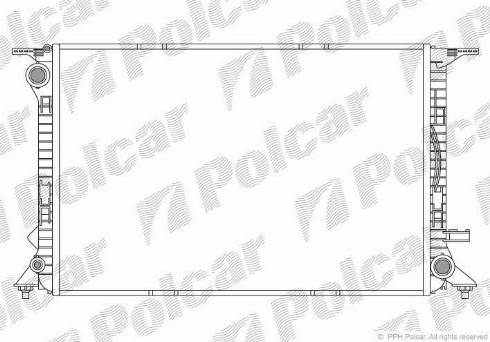 Polcar 1337081X - Радиатор, охлаждане на двигателя vvparts.bg