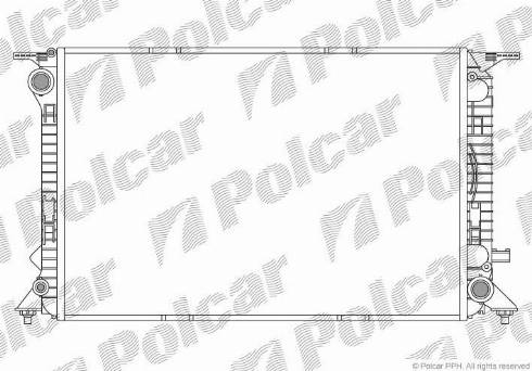 Polcar 133708-1 - Радиатор, охлаждане на двигателя vvparts.bg