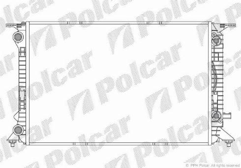 Polcar 1337083X - Радиатор, охлаждане на двигателя vvparts.bg