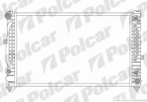 Polcar 132408-9 - Радиатор, охлаждане на двигателя vvparts.bg
