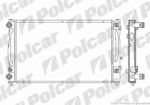 Polcar 132408-4 - Радиатор, охлаждане на двигателя vvparts.bg