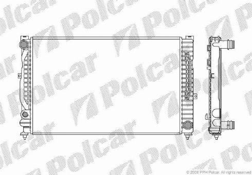 Polcar 132408-5 - Радиатор, охлаждане на двигателя vvparts.bg