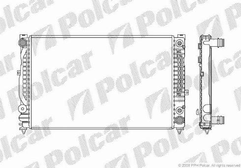 Polcar 1324086X - Радиатор, охлаждане на двигателя vvparts.bg