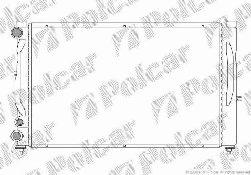 Polcar 132408-1 - Радиатор, охлаждане на двигателя vvparts.bg