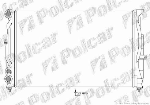 Polcar 1324082X - Радиатор, охлаждане на двигателя vvparts.bg