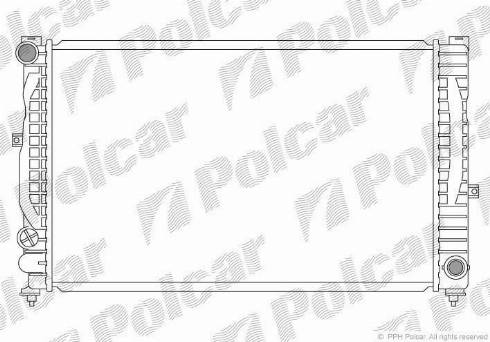 Polcar 132408-7 - Радиатор, охлаждане на двигателя vvparts.bg