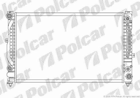 Polcar 132408A6 - Радиатор, охлаждане на двигателя vvparts.bg