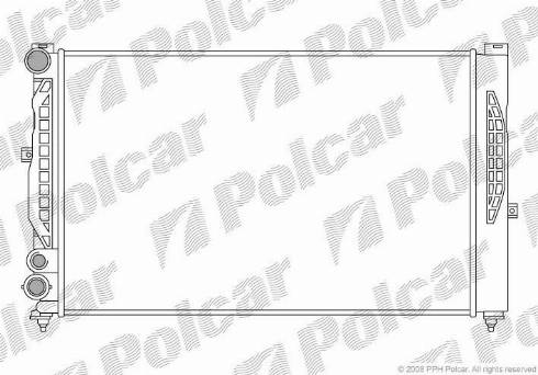 Polcar 132408A1 - Радиатор, охлаждане на двигателя vvparts.bg