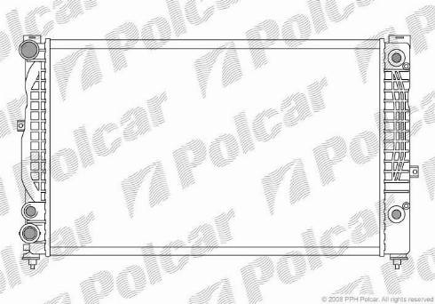 Polcar 132408A8 - Радиатор, охлаждане на двигателя vvparts.bg