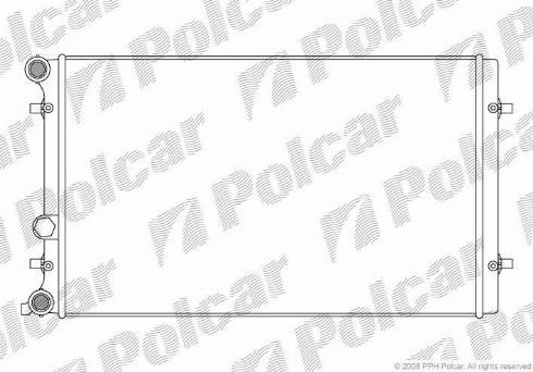 Polcar 132308-1 - Радиатор, охлаждане на двигателя vvparts.bg