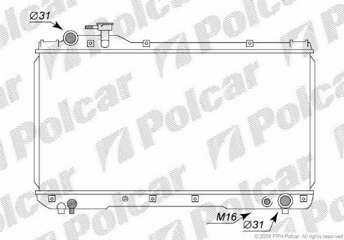 Polcar 8144081K - Радиатор, охлаждане на двигателя vvparts.bg