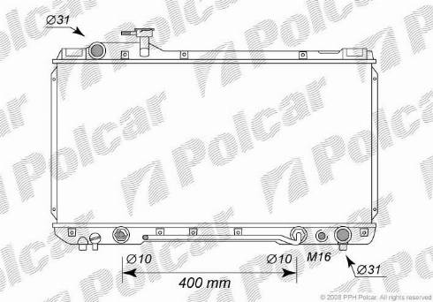 Polcar 8144083K - Радиатор, охлаждане на двигателя vvparts.bg