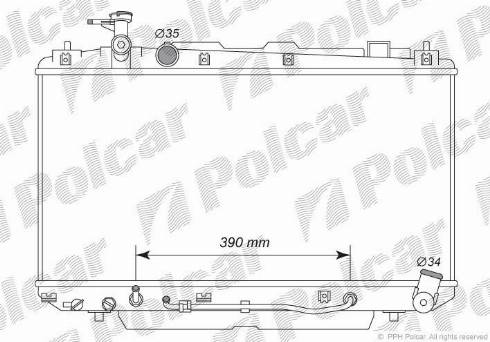 Polcar 814608-4 - Радиатор, охлаждане на двигателя vvparts.bg