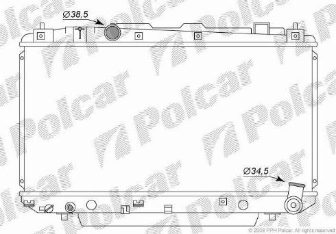 Polcar 8146081K - Радиатор, охлаждане на двигателя vvparts.bg