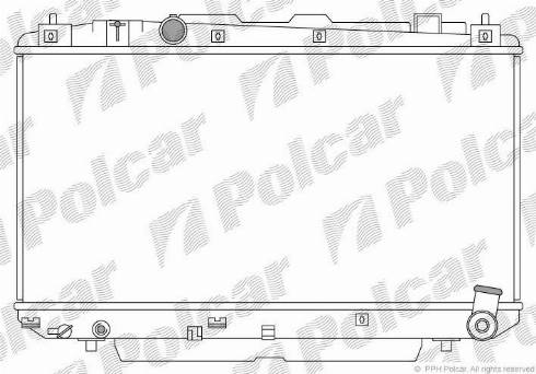 Polcar 814608-1 - Радиатор, охлаждане на двигателя vvparts.bg