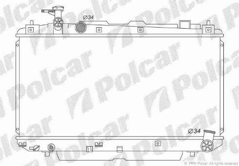 Polcar 8146083K - Радиатор, охлаждане на двигателя vvparts.bg