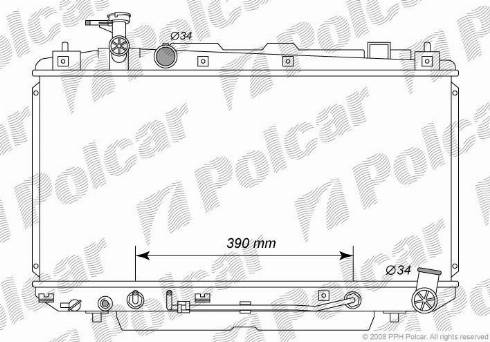 Polcar 8146082K - Радиатор, охлаждане на двигателя vvparts.bg