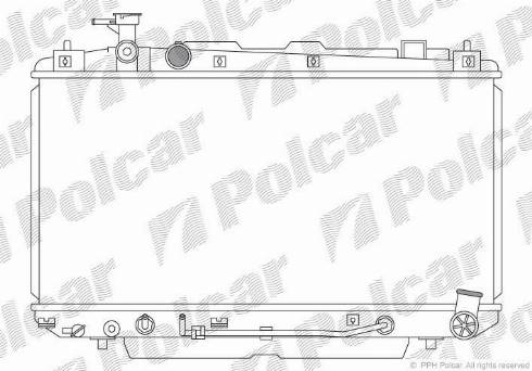 Polcar 814608-2 - Радиатор, охлаждане на двигателя vvparts.bg